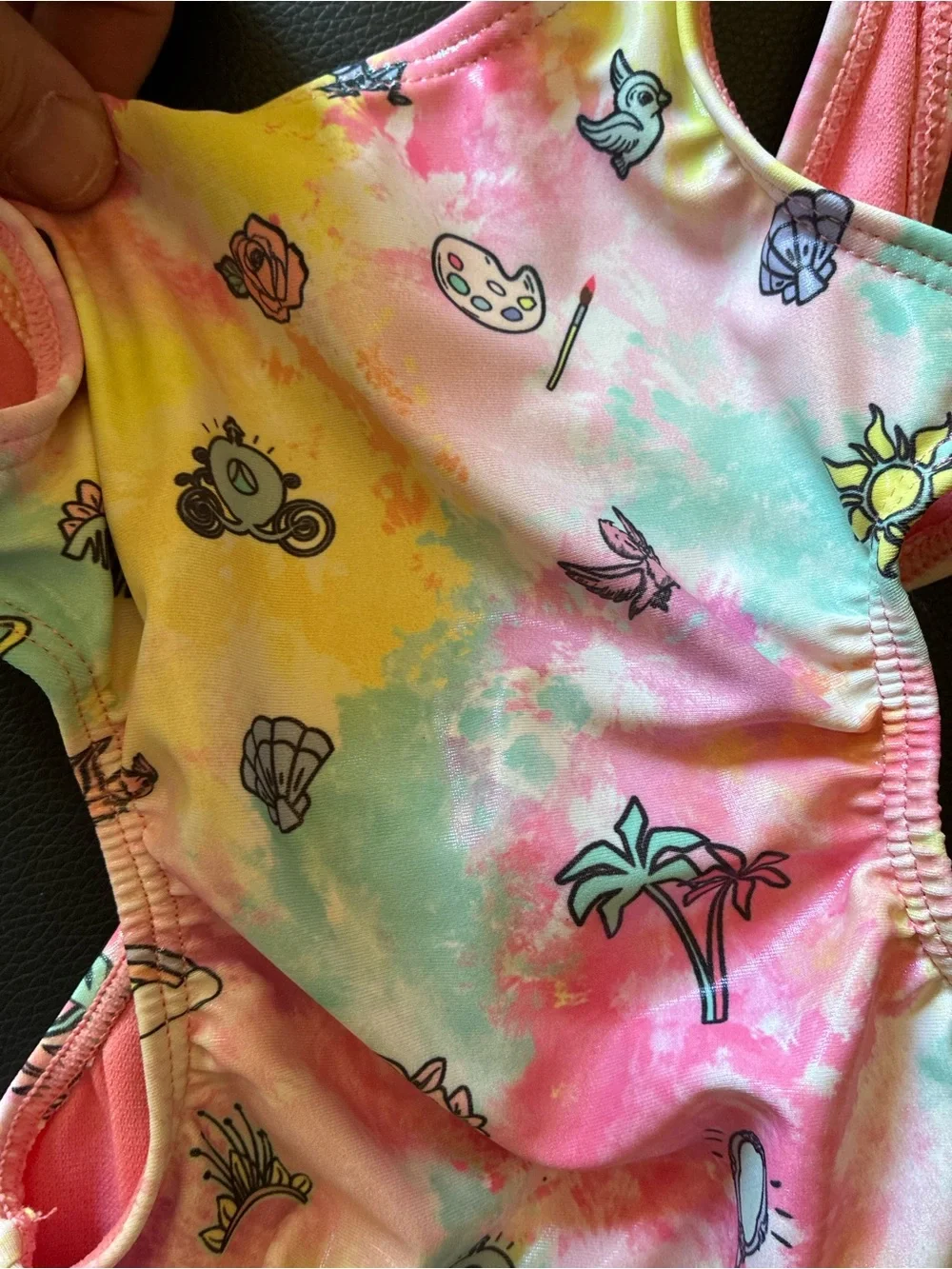 Disney Pink Tropical Print One-Piece Swimsuit